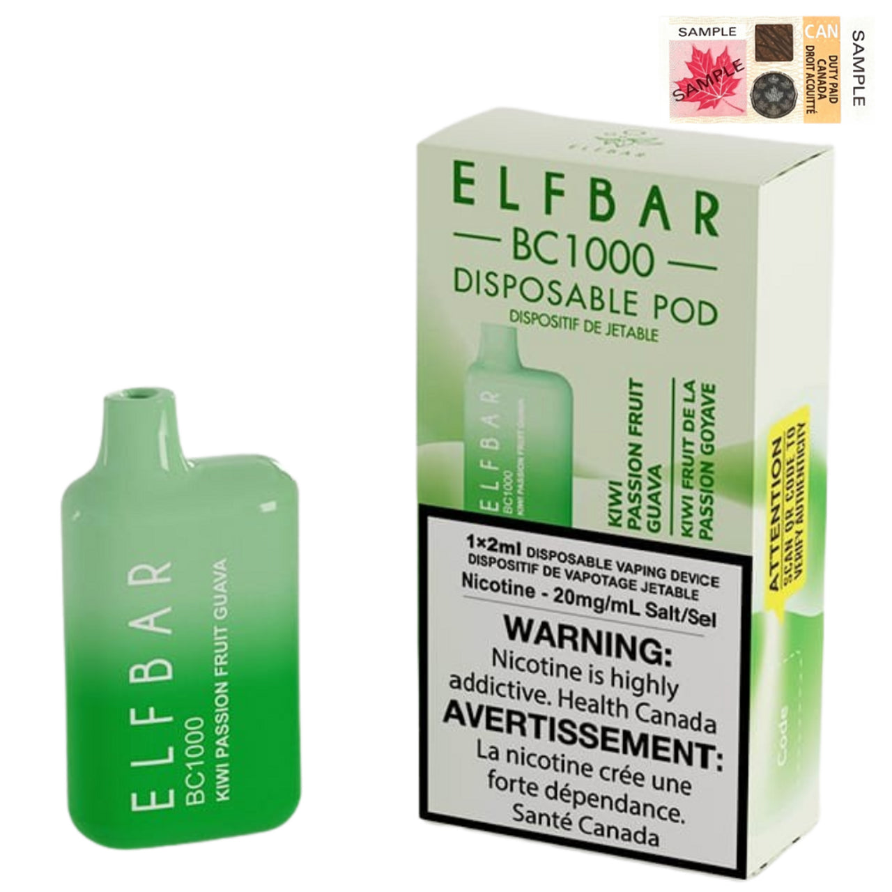 Elf Bar 1000 Kiwi Passionfruit Guava 1000 Puffs 20mg | Canada VanGo Vapes Elf Bar 1000 Kiwi Passionfruit Guava 1000 Puffs 20mg | Canada VanGo Vapes