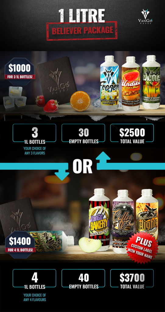 vape liquid 1l 1 Litre E-Juice Wholesale Package — 3x1L for $1000