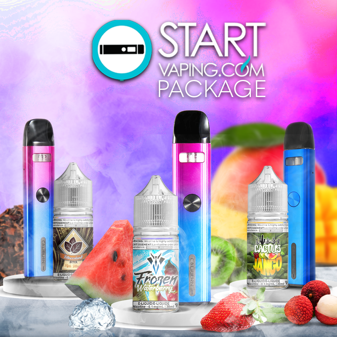 Start Vaping Kit Caliburn G2 + 3 E-Juice Flavours | Beginner Vape Pack Canada VanGo Vapes Start Vaping Kit Caliburn G2 + 3 E-Juice Flavours | Beginner Vape Pack Canada VanGo Vapes