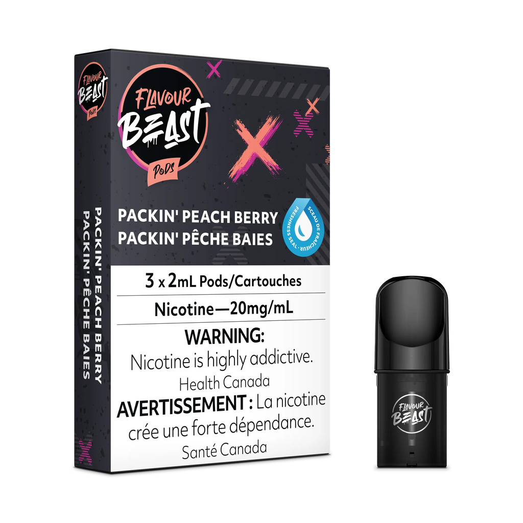 Flavour Beast Pod Pack - Packin Peach Berry 20mg (3pk)