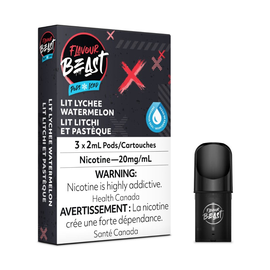 Flavour Beast Pod Pack - Lit Lychee Watermelon 20mg (3pk)