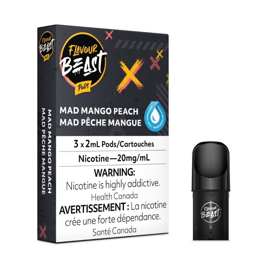 Flavour Beast Pod Pack - Mad Mango Peach 20mg (3pk)